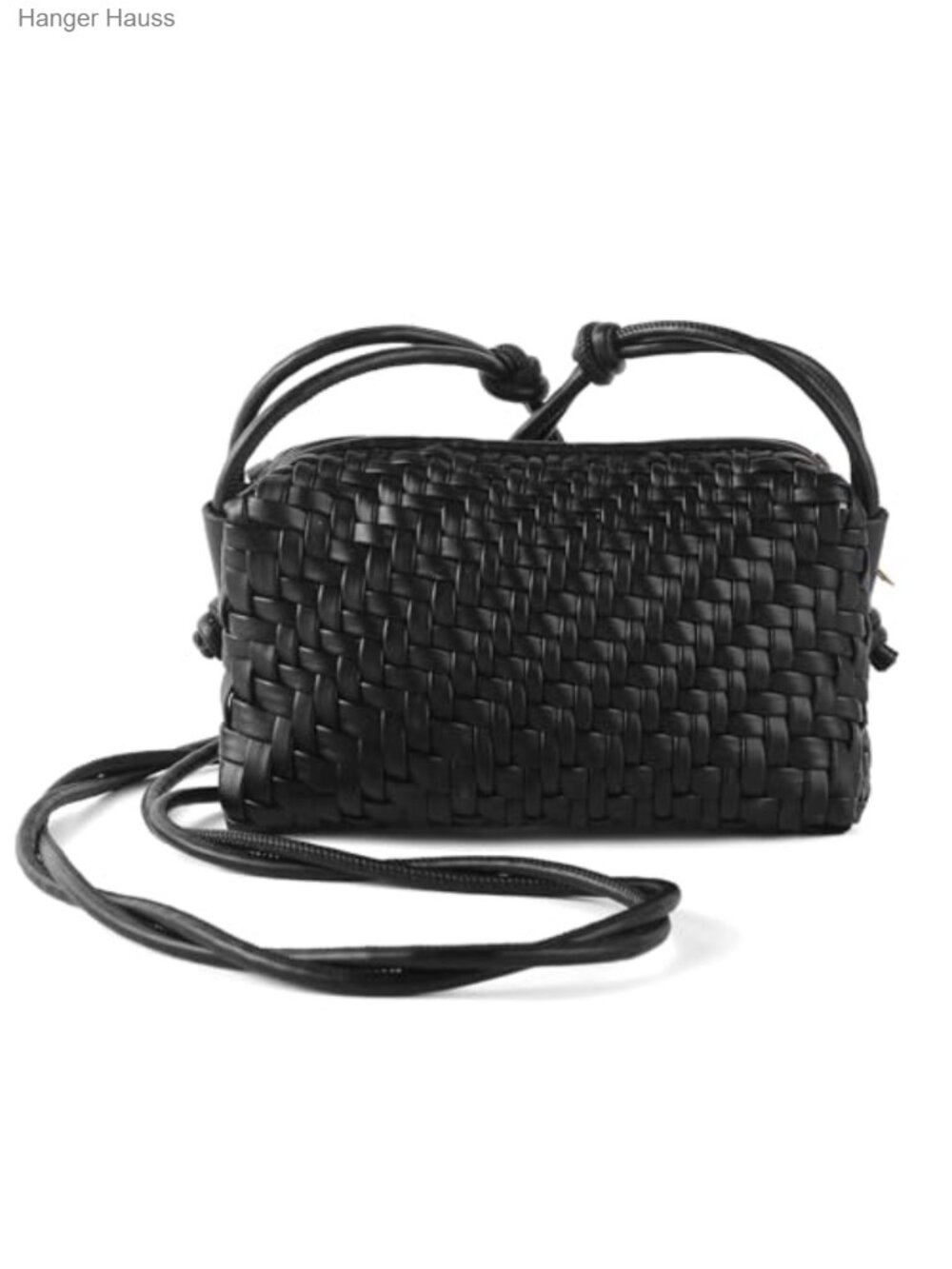 Woven Vegan Leather Crossbody Bag Handmade Purse Shoulder Bag Women